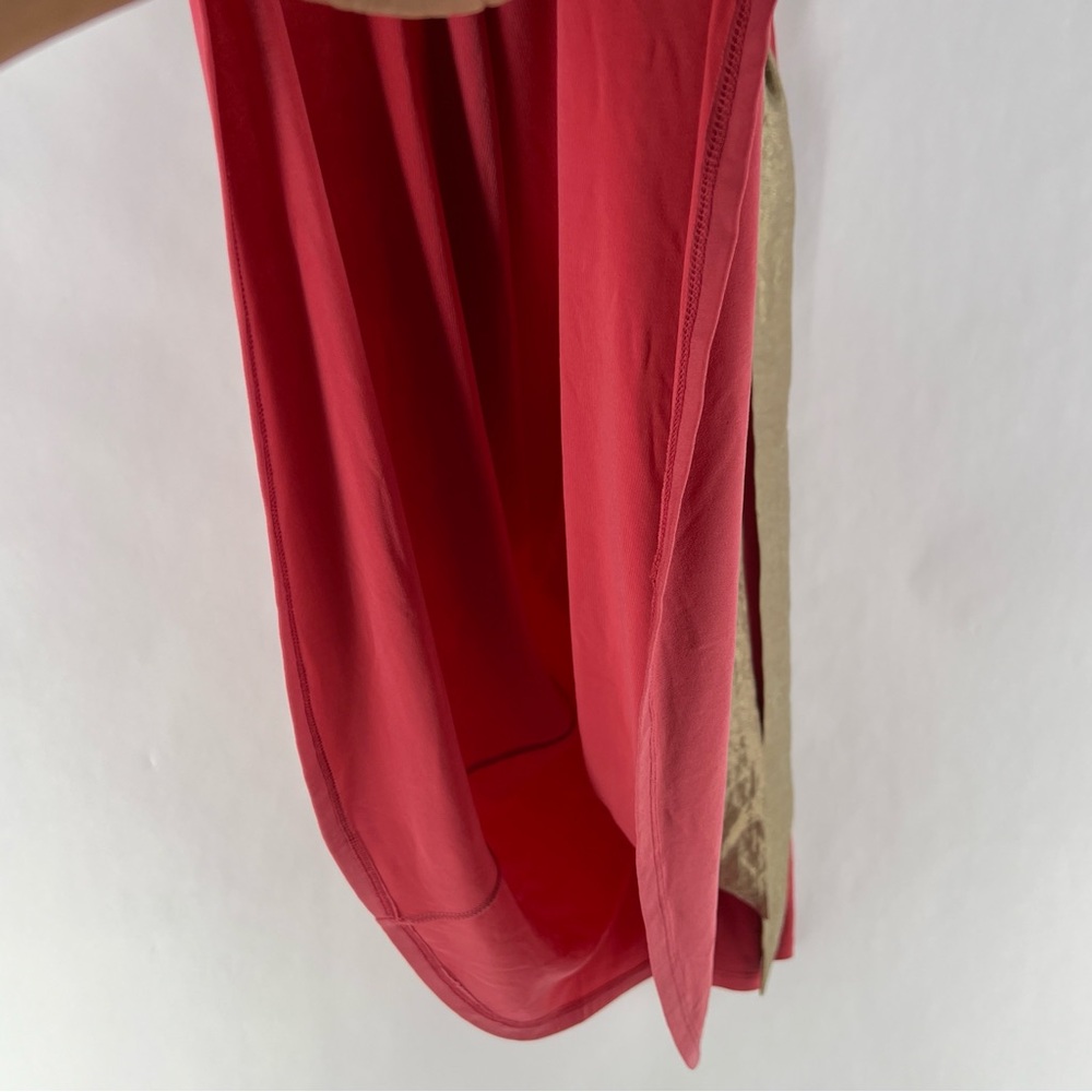 BCBG Paris Y2K Surplice Halter Neck Stretch Jersey Knit‎ Tie Waist Dress Size 6 - Picture 6 of 15